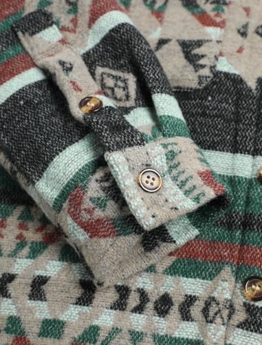 Image of ZAFUL Unisex Plaid Flannel Shirt Jacket Button Down Long Sleeve Pocket Coat Outwear | Mens Fall Clothes Lightweight Long Sleeve Button Down Flap Pocket Jacket Tops for Fall&Winter 2026