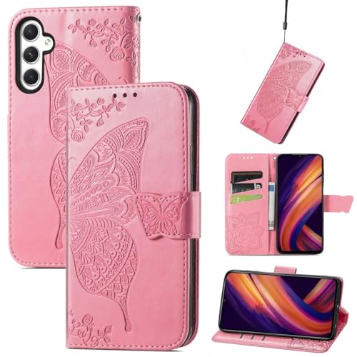 Étui de protection Samsung Galaxy A25 5G König Design rose à rabat