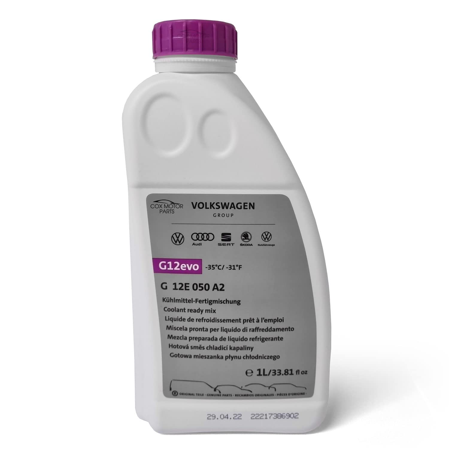 Buy Genuine G12 Evo Coolant For VW Audi SEAT Skoda (Replaces G13) ReadyMix Coolant 1 Litre