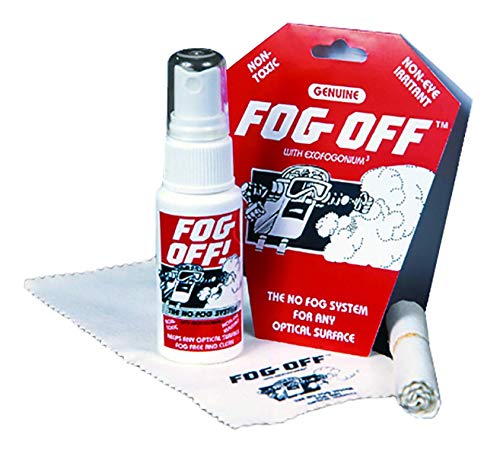 FOG-OFF Extreme Gear Anti-Fog Spray for PPE Motocross Scuba Ski Eye Protection, Clear Lens, Green