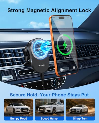 Qi2.2 25W Magnetic Wireless Car Mount Charger w/ TEC Cooling Fan - image 4