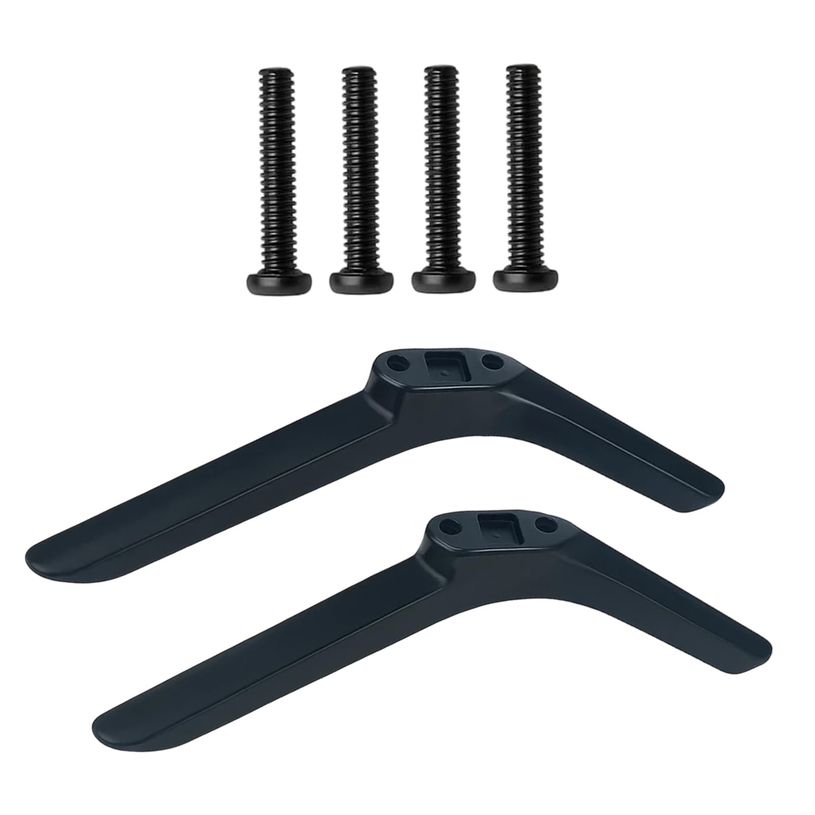 Wnzdp 6 Pcs TV Legs Replacement, Universal TV Stand Base Support, Sturdy & Adjustable Black TV Feet with Non-Slip Pads & Screws, Easy Installation for LCD LED Flat Screen TVs