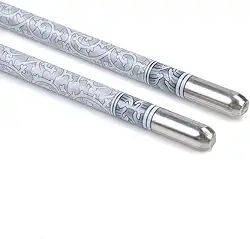 Kit 2 Par Hashi Aço Inox Com Estampa Estilo Vintage Qualidade 22cm - Prime