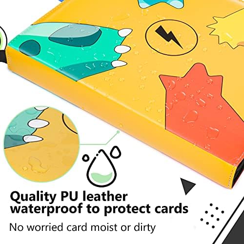 Herritozl 9-Pockets Trading Card Binder with Sleeves,Card Binder Collect Holder Case,720 Pockets Zipper Binder Case Album for Boys Girls