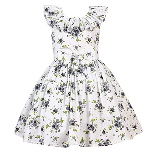 Image of Alina Enterprises Cotton Floral Digital Printed Girl's Frock for Summer