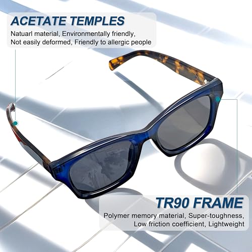 Joopin Acetate Womens Sunglasses Polarized Square Sun Glasses UV Protection Ladies Shades Retro Chunky Sunnies4