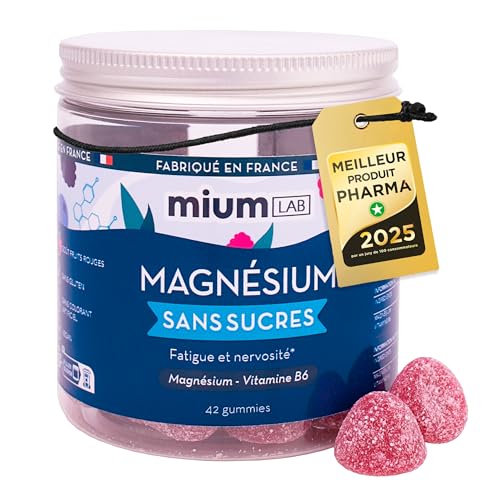 Mium Lab Gummies Magnésium 300mg - Magnesium Citrate et Vitamine