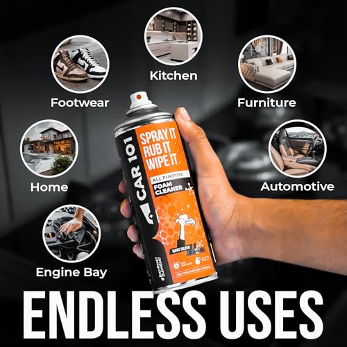 Image of Car101 All Purpose Foam Cleaner 500 ml | Premium Multi-Surface Car Interior and Exterior Cleaning | Spray for Leather, Dashboard | Deep Cleaning Foam Formula