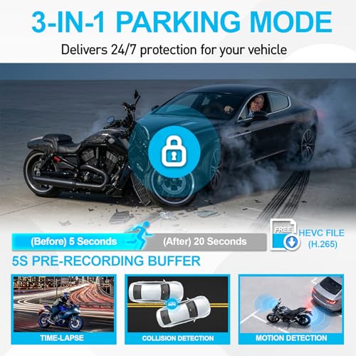 Magellan Motorcycle Dash Cam 2.5K Front and Rear, HDR, GPS, WiFi, IP67 - Image 4