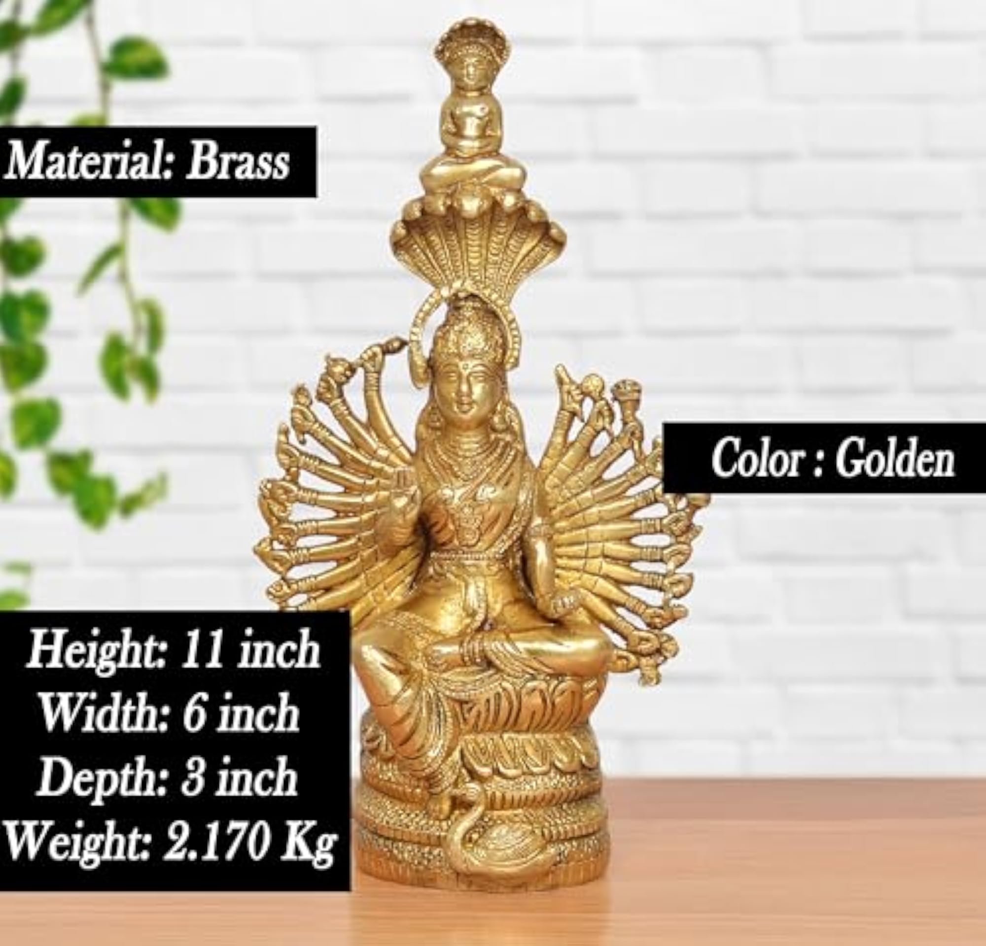 Brass Devi Padmavati Idol, Home Decor