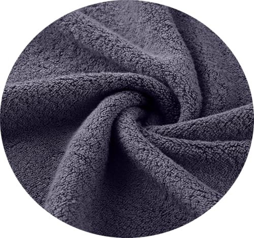 FUCHSUNDPANDA Fuchs&Panda Kapuzenhandtuch Baby EXTRA dick, warm & weich | 75x75cm Babyhandtuch mit Kapuze (100% Bambus) | Baby Handtuch Kapuze mit toller Geschenkverpackung (Puder-blau)