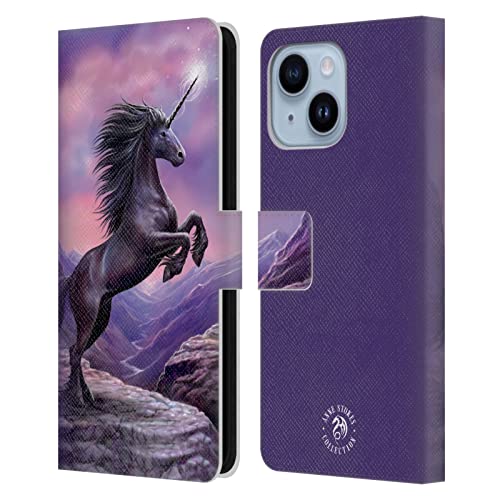 Étui portefeuille iPhone 14 Plus Licorne Noire idéal pour vos sorties