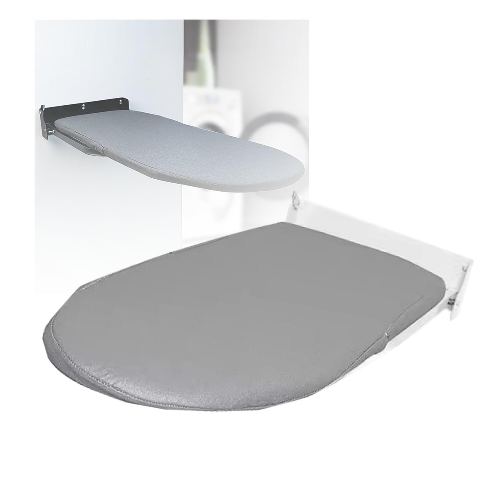 Generisch Dieses wandmontierte Bügelbrett, faltbares, kompaktes Bügelbrett, platzsparend, Wandmontage-Bügelbrett für kleine Räume, Garderobe, Schlafzimmer, Waschküche, Wohnung (Farbe 1)