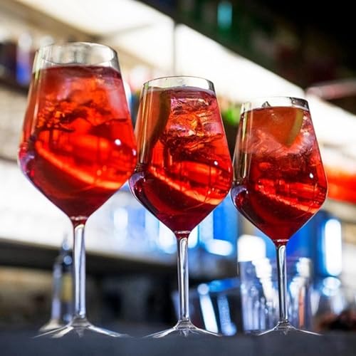 Image of Premium Wine Glasses 400ml, Set of 2 Long Wine, Burgundy Clear Glasses with Stem for Wedding Anniversary, Birthday, Gift (RKT-10, Set of 2)