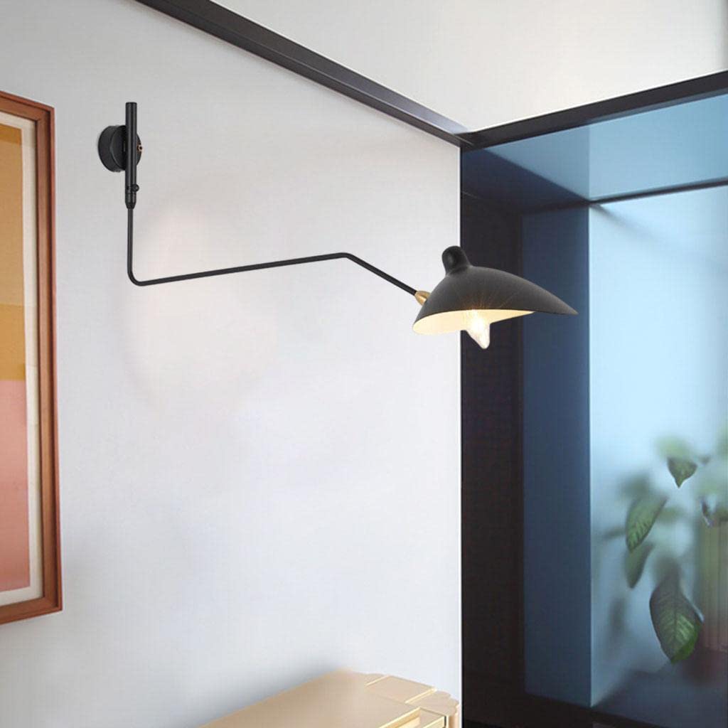 perfk Moderne Schwingarm Wandleuchte mit Langem Arm Einstellbar für Den des