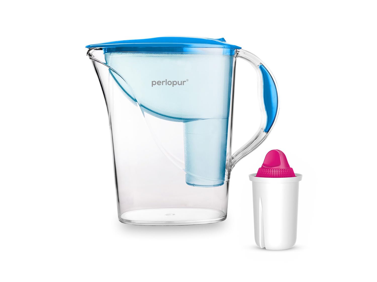 PearlCo - Standard water filter (blue) with 1 magnesium classic filter cartridge - fits Brita Classic