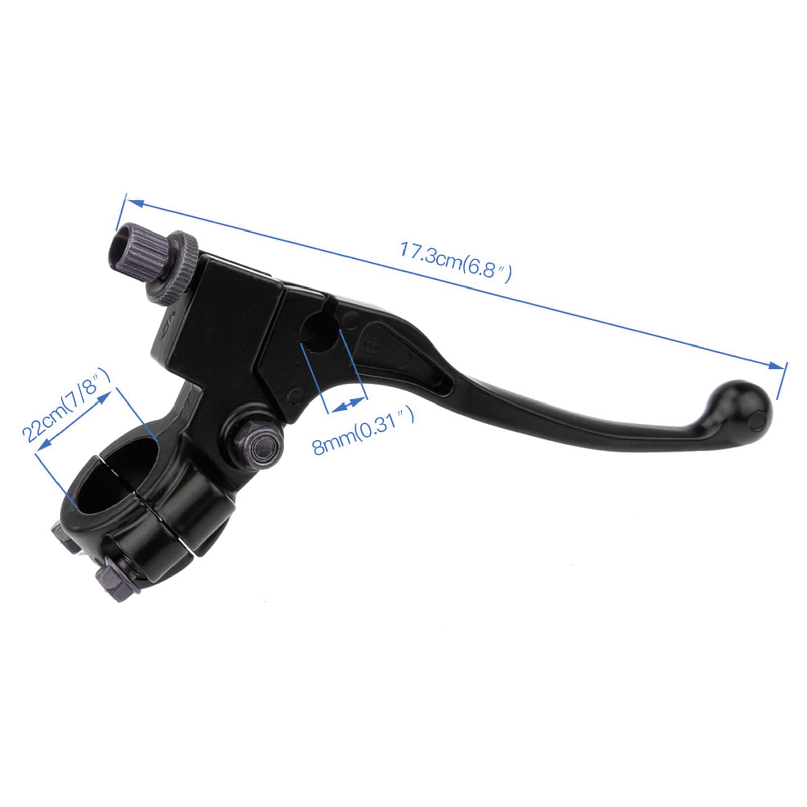 Leva del Freno Moto, Leva Frizione Sinistra per 50cc-125cc Dirt Pit Bike Scooter, Nero 22mm 7/8"