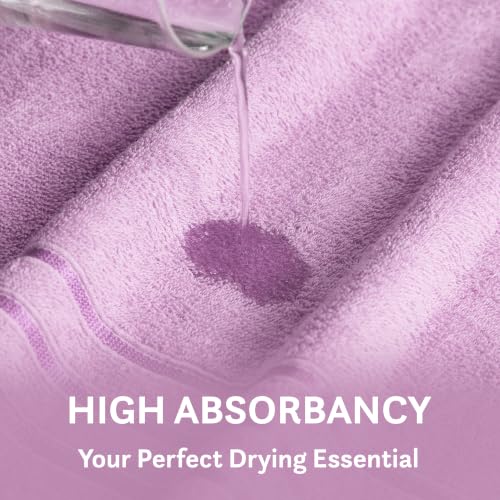 Image of MYTRIDENT Trident Hand Towels, 100% Cotton, Highly Absorbent, Super Soft, 2 Piece Hand Towel Set, 400 GSM, Hand Towel Set of 2, Gym - Spa Towel, Comfort Living Towel-Violet Sky