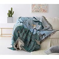 Amazon｜マルチカバー ソファー ベッドカバー 160*260cm 綿 和風 扇形