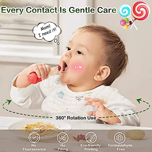 Image of BabyGo Muslin Cotton Baby Bibs | 6-Layer Soft & Absorbent Feeding Bibs for Infants & Toddlers, Washable, Reusable & Gentle on Baby's Skin | Set of 2 (Cherry Print, Multicolor)