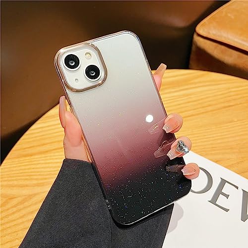 Coque souple transparente à paillettes dégradées noire pour protection iPhone 12 Pro Max ENILSA