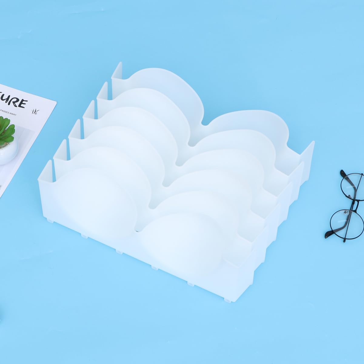 Zerodeko Caja de Plástico para Guardar Sujetadores 6 Piezas, Blanco