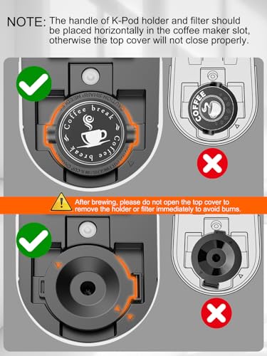 Image of Single Serve Coffee Maker for K-Cup and Grounds, Fast Brew, 6-12 oz Brew Sizes Single Cup Coffee Maker Fits 5.5 inch Mugs, One-Button Small Coffee Maker, Descaling Reminder,White,9.45 Inches
