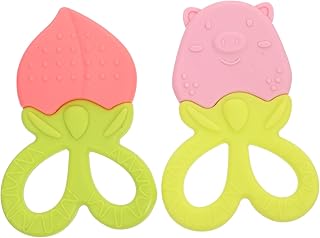 TOYANDONA 2 Pçs Dentes Goma Mordedor Do Bebê Anéis Infantil Brinquedo De Dentição Bebê Chupeta Mordedor Bebê Banana Mordedores Brinquedos Recém-Nascidos Brinquedo Do Miúdo Mordedor