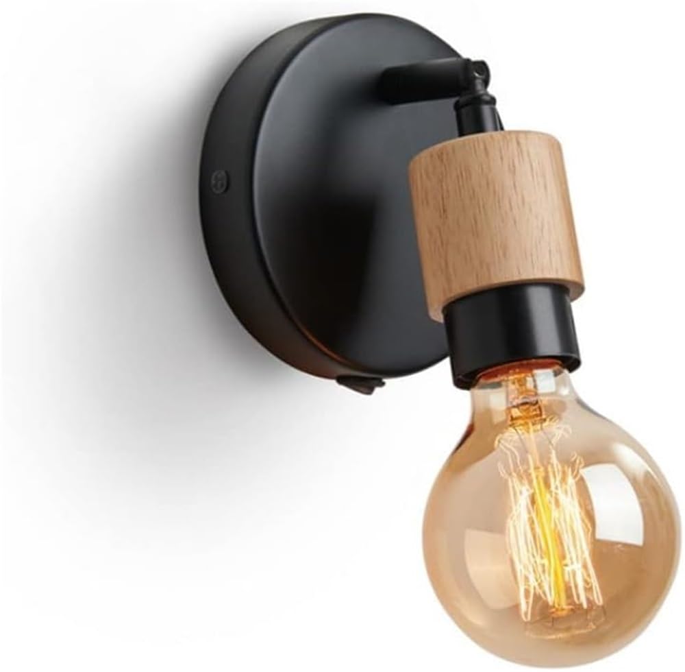 SXECAEPS Indoor Industrial Black Wall Sconce Switch Vintage Adjustable Lamp Hardwired Wall-Mounted Light Sconces for Living Room Bedroom Hallway Corridor Conservatory