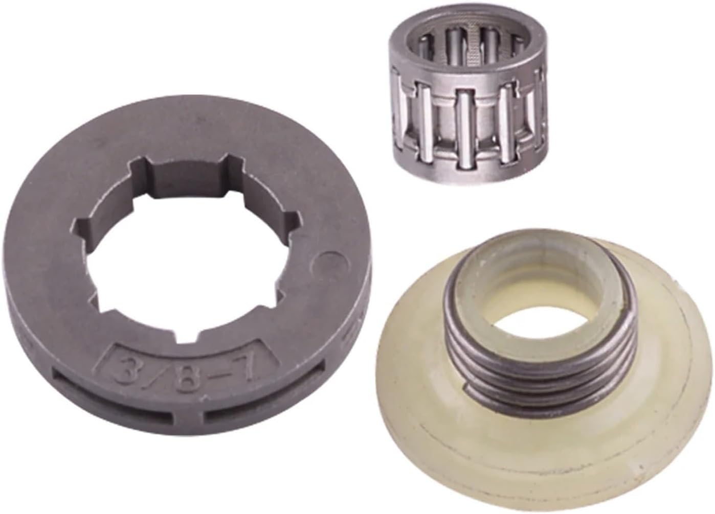 シルバー 3/8 "-7 クラッチドラムリムスプロケットキット ハスクバーナ 355 357XP 357 359 EPA チ