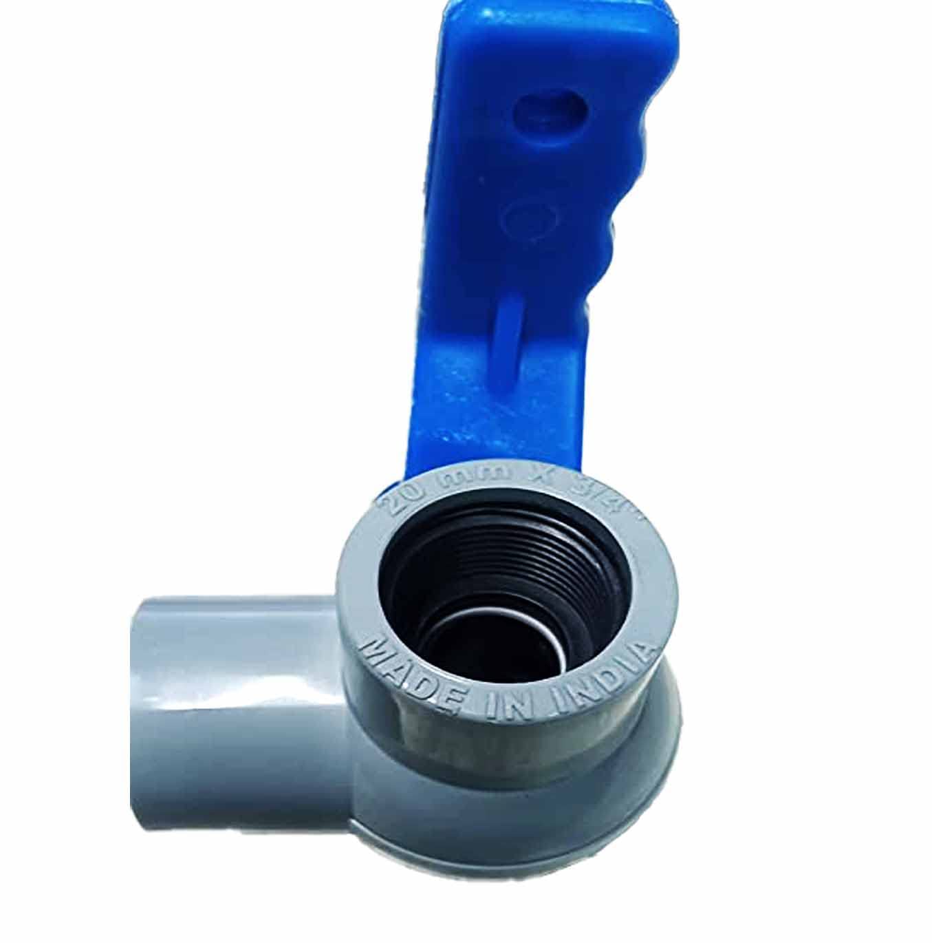 DEHRAN PVC Three Way Valve - 3/4" Heavy-Duty Ball Valve for Household Agriculture and Industrial Use (Grey Color Pak of 1)-image-27