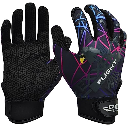 Exxact Sports Baseball Batting Gloves - Softball Batting Gloves Adult Men With Textured Leather Palm, Youth Batting Gloves (As, Lazers) #TOP5