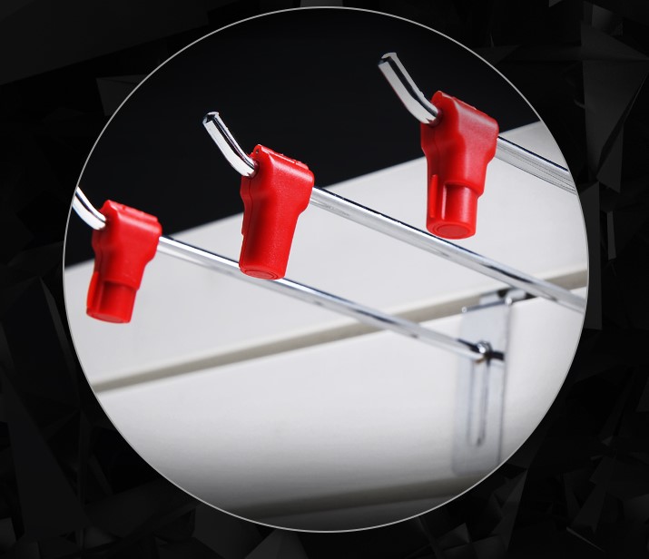 Blocco Gancio Antifurto, Blocco Mensola Display, Blocco Gancio Antifurto, Blocco Gancio Antifurto Telefono Cellulare 100 Pezzi Blocco Merci Negozio Al Dettaglio Rosso (Apertura 7MM