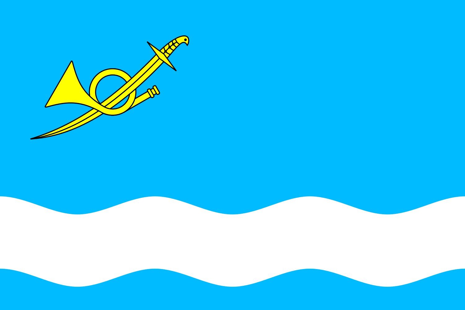 Drapeau Onufriivka raion grand format pour célébrations et événements