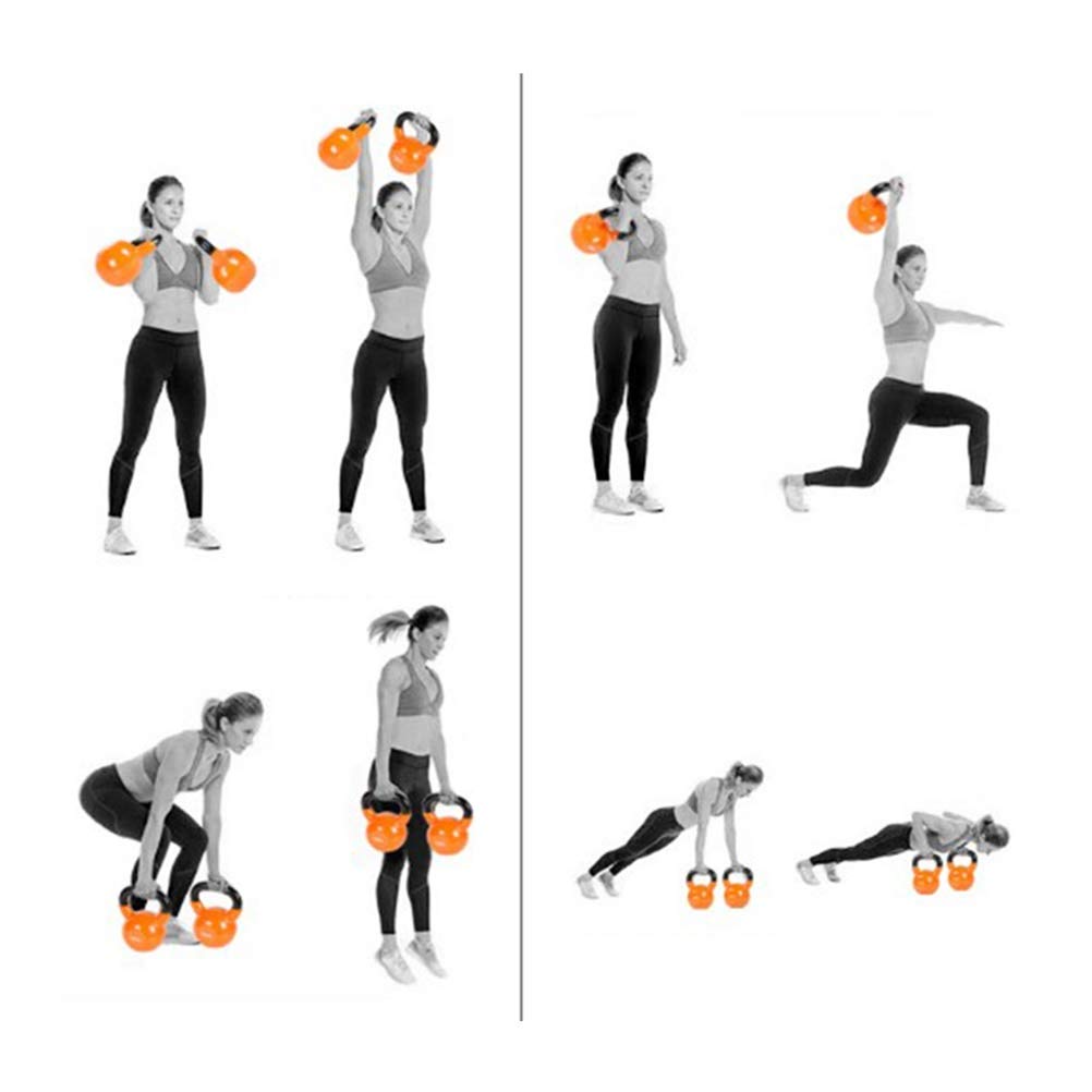 GYHOME Pesas Rusas De Hierro Fundido, Kettlebells De Gimnasia Deportiva para El Hogar, Dispositivo De Entrenamiento con Pesas De Flexiones De Sentadillas, 2.3-16 Kg (Size : 2.3kg/5lb)