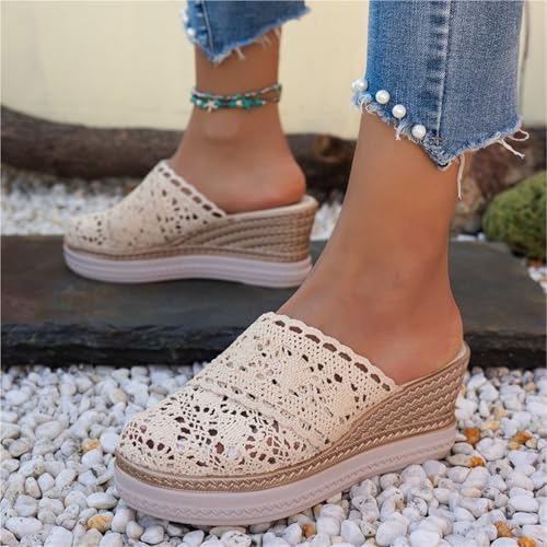 Wedge Heels Slippers For Women Breathable Platform Sandals Woman Lightweight Wedge3