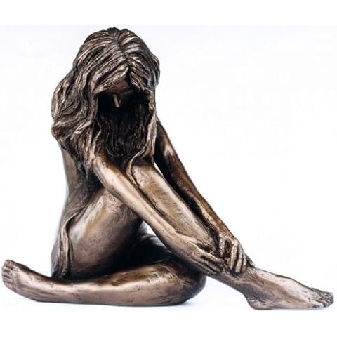 Frith Bronze Sculpture 'Sara - kneeling girl' Bryan Collins Home Decorative Ornament Figurine Statue Cover
