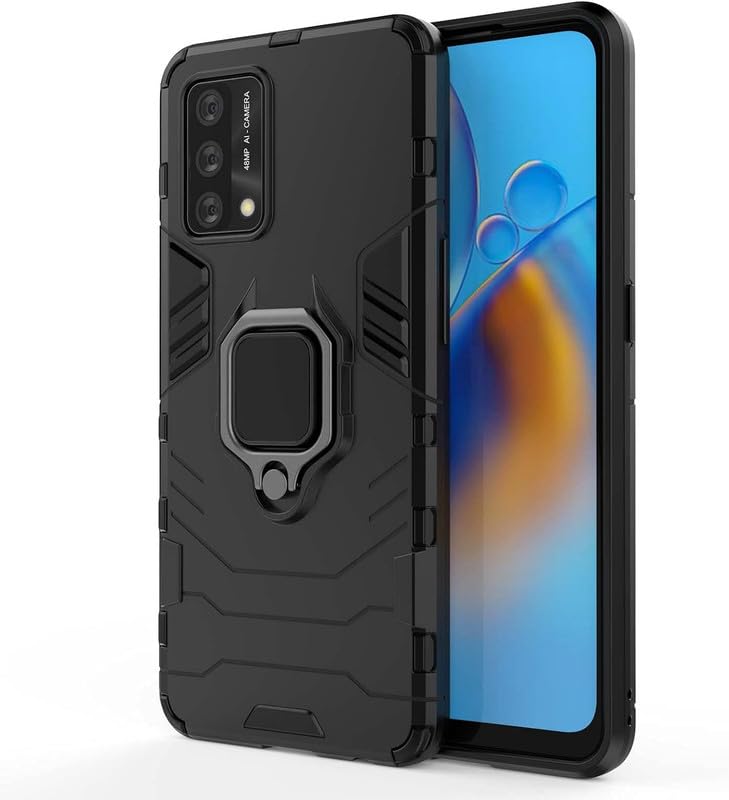 OneLike 360° Rugged Armor Shockproof Slim Drop Full Body Protection Robot Ring Phone Back Cover for Oppo A55 4G - Black (B0CLF16R9Y) Amazon Price History, Amazon Price Tracker