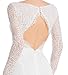 Sorayan Mermaid Wedding Dresses for Bride Classy lace Boho Long Sleeve Open Back Bohemian Wedding Gowns (Large,White)