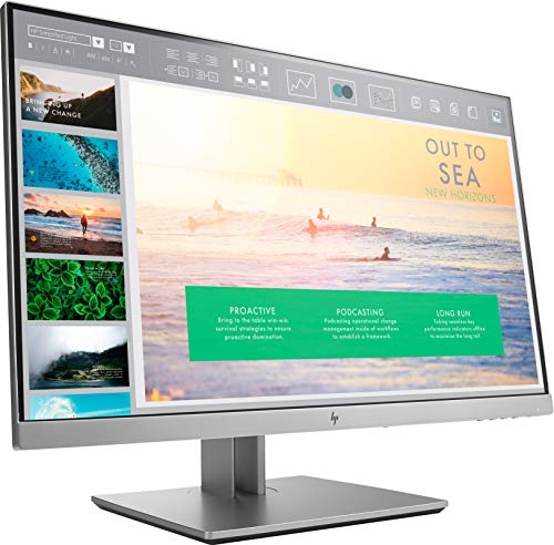 Image of HP 23'' (58.4 cm) EliteDisplay E233 IPS LED Backlit FHD Anti-Glare Computer Monitor with Pivot Rotation (Black /Silver)