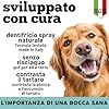MyPetPrime Dentifricio per Cani Spray con Argento Citrato e Arginina - Pulizia Denti Cane, Combatte Alito cattivo cane e alitosi, Dentifricio Cani Pulizia tartarato, NO Risciacquo