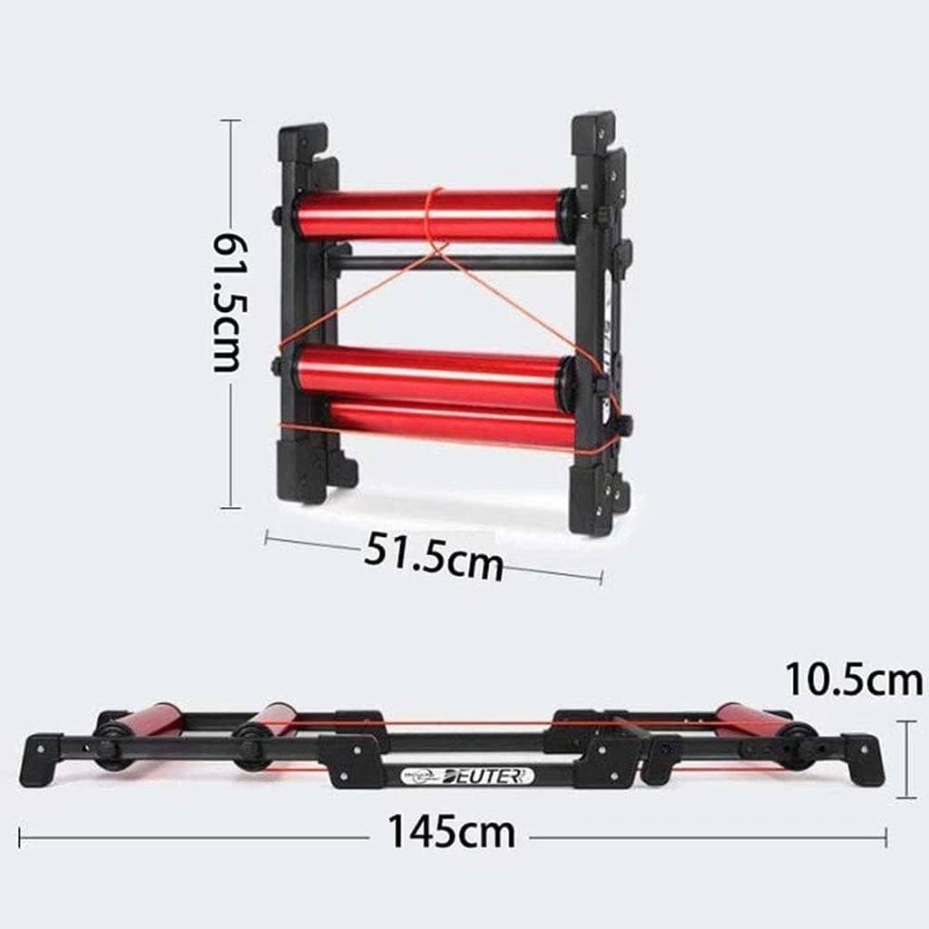 Rullo per Rulli, Rullo per Bici Pieghevole, Rullo per Bicicletta da Ciclismo Indoor, Compatibile con Biciclette con Un Diametro della Ruota da 24 A 29 Pollici, Comprese Le Biciclette 700C
