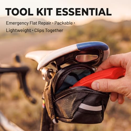 Set de Palancas para Llanta de Bicicleta Gorilla Force, Herramienta para Cambio y Reparación, Plástico Fuerte y Sin Rayones, Pack de 2 Lava Rojo miniatura 5
