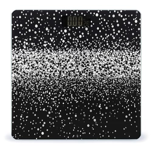 Báscula Digital de Baño Negra y Blanca con Brillo miniatura 1
