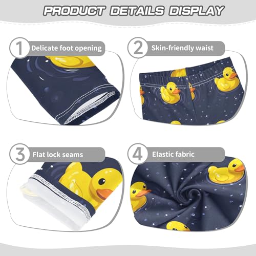 Funny Duck Swim T Girls Leggings Athletic Pants Tights Stretch Bottom3