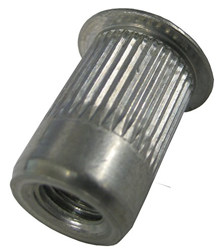 AKL250-20-165 Aluminum Thin-NUT, Large Flange, Plain Finish, 1/4-20 x .030-.165 Grip Range (Pack of 25)