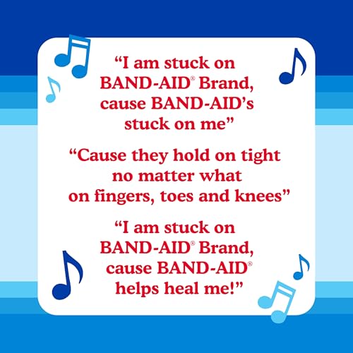 Image of BAND-AID Brand Flexible Fabric Adhesive Bandages, Comfortable Sterile Protection & Wound Care for Minor Cuts & Burns, First Aid Kit Essential, Jingle Anniversary Collectible Tin, Assorted Sizes, 50 Ct