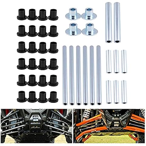 RYANSTAR RACING ATV Heavy Duty HDPE A Arm Bushing Kit Compatible with Polaris RZR 800 / RZR S / 4 800 2008-2014 Complete Kit with Enough Bushings for The Front and Rear Cover