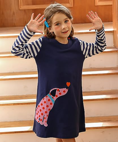 Bumeex Toddler Girl's Long Sleeve Dresses 2-7Y - Image 5