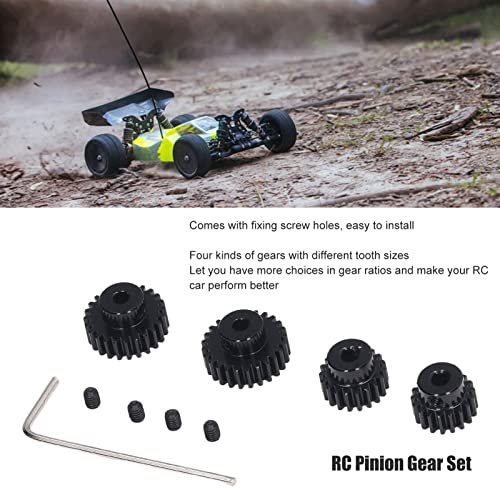 RiToEasysports RC Car Gears, 3.175mm Pinion Gear Set for TT01 TT02 TB02 TA05, Universal 18T 19T 23T 24T Steel, Adult, Car, Game, Play - Image 3